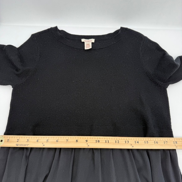 Sundance Dress Women Medium Black Wool Sweater Silk Blend Preppy Minimal Luxury - Picture 13 of 15
